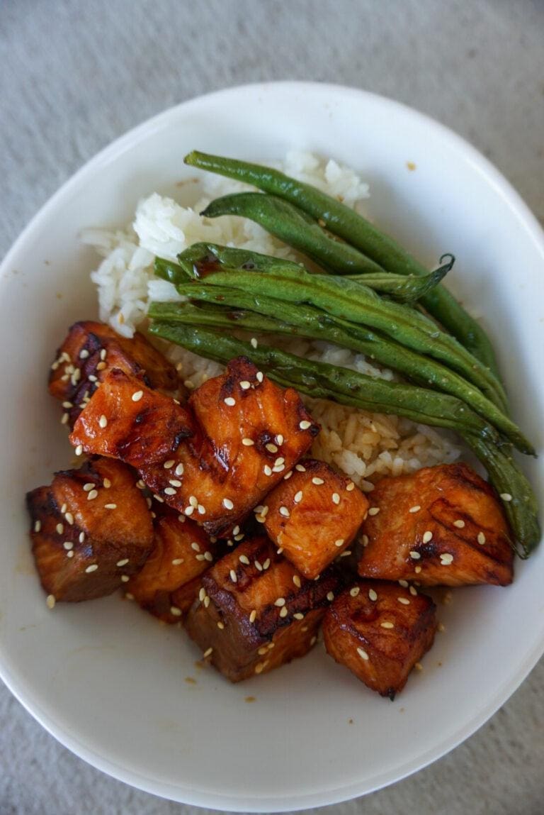 Teriyaki Salmon Bites