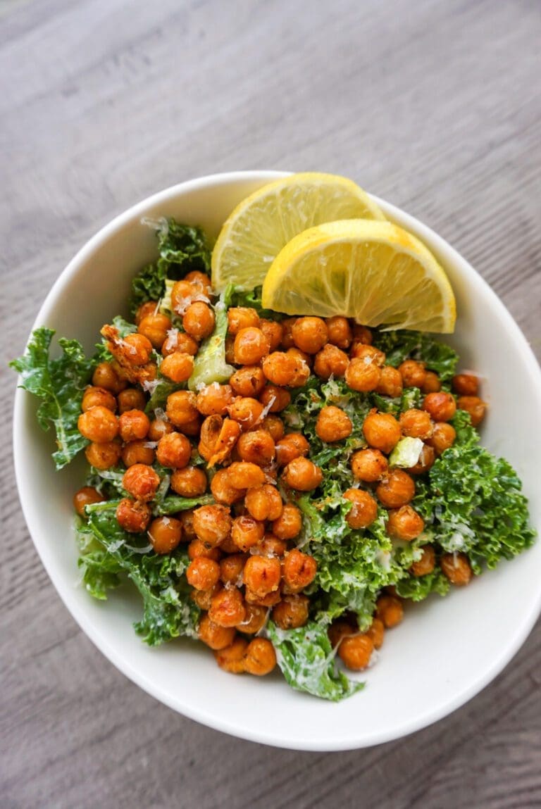 Parmesan Roasted Chickpea Ceasar Salad