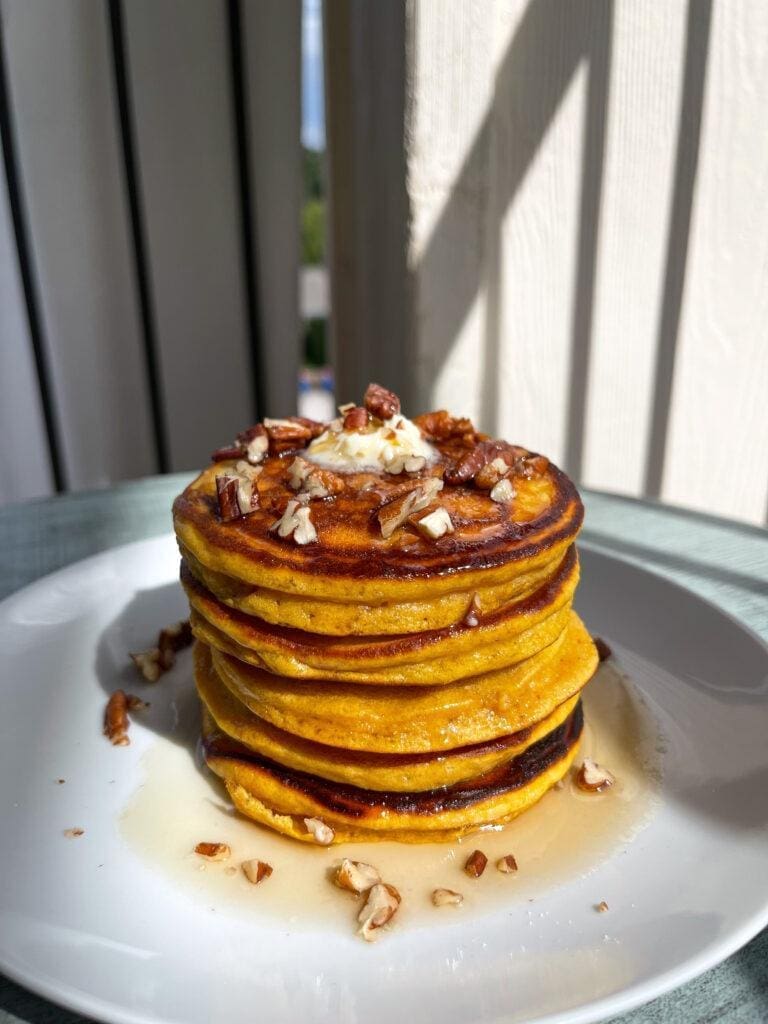 Pumpkin Spice Protein Pancakes