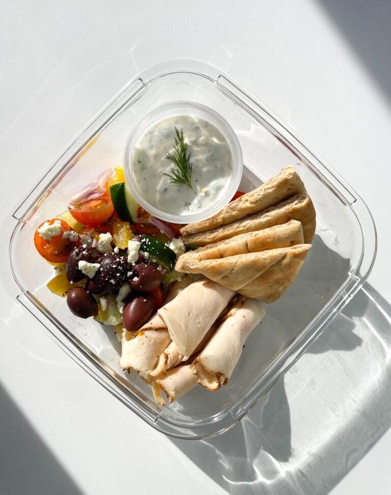 No Cook Greek Bento Box