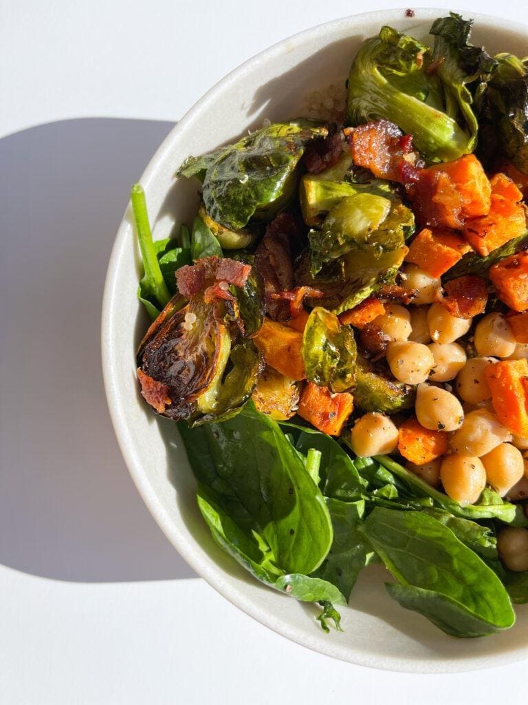 Maple Bacon Brussels Sprouts Bowl