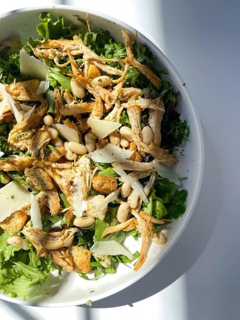 Shredded Chicken and White Bean Salad