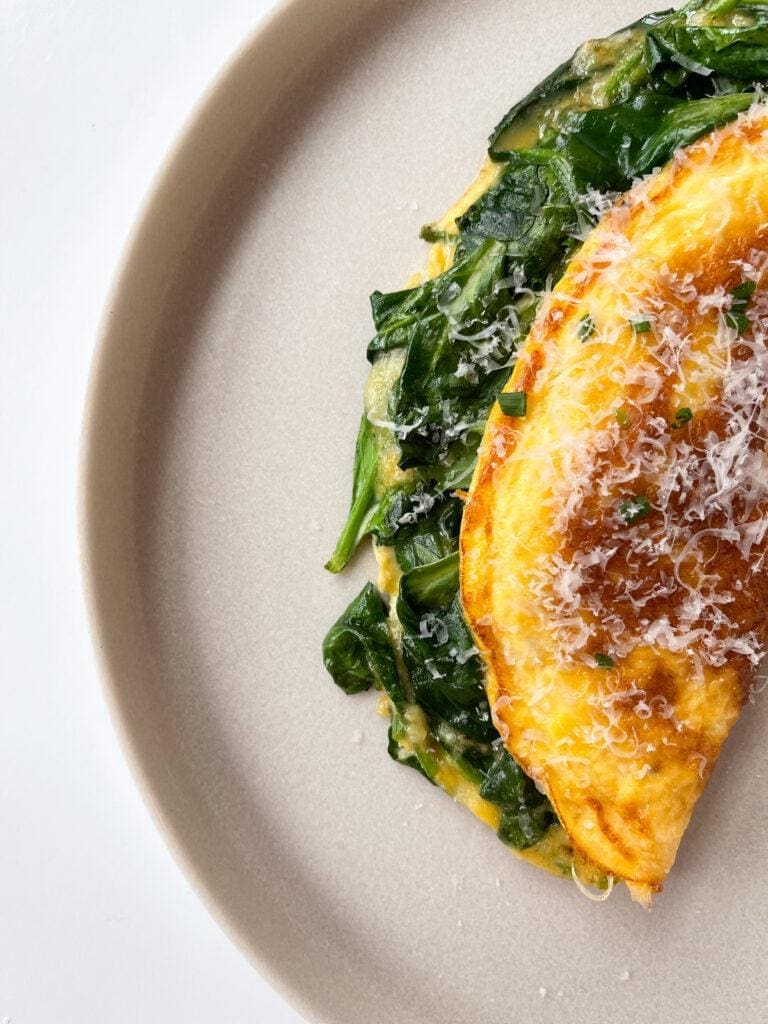 Spinach and Parmesan Omelet