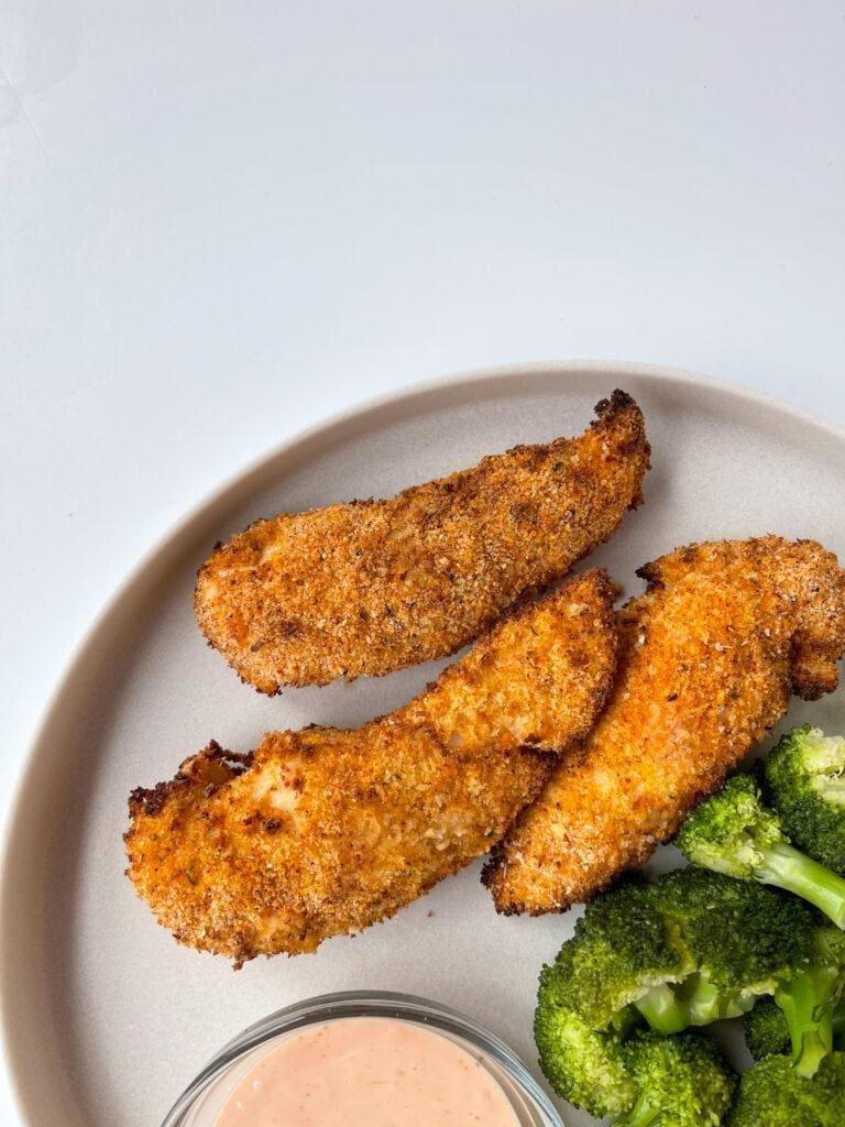 Crispy Air Fryer Chicken Tenders + Homemade Zax Sauce