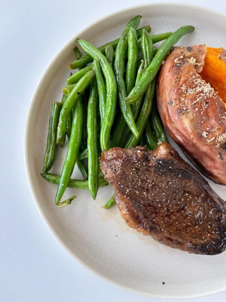 Rosemary Steak and Cinnamon Butter Sweet Potato