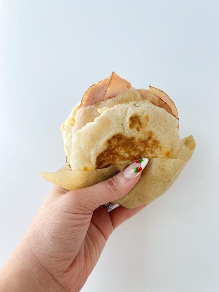 Hot Ham and Cheese English Muffin