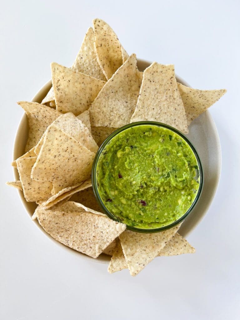 Homemade Guacamole and Chips