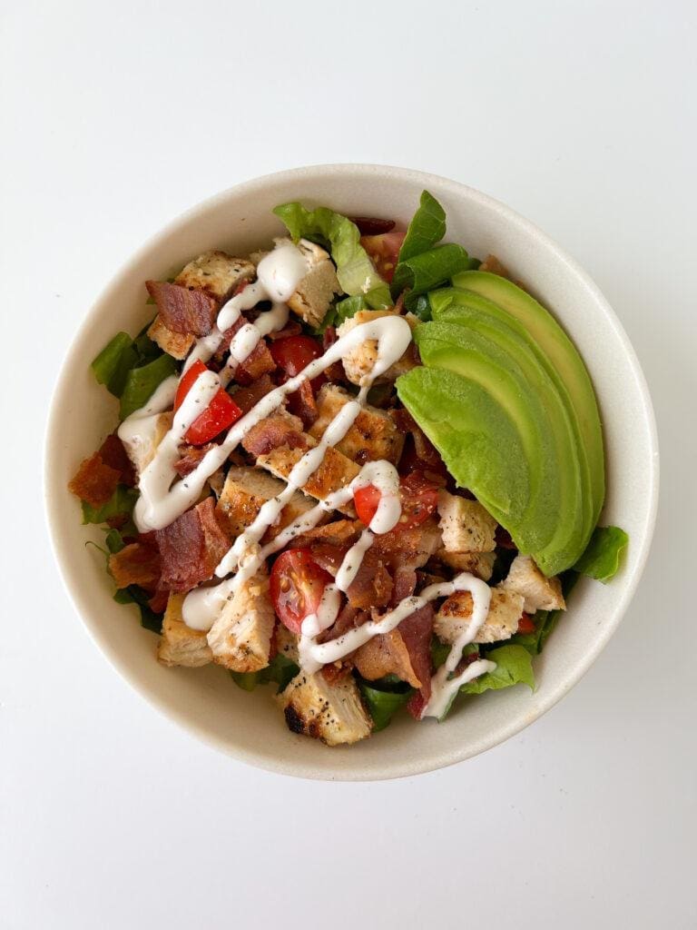 Chicken, Bacon, Avocado Salad