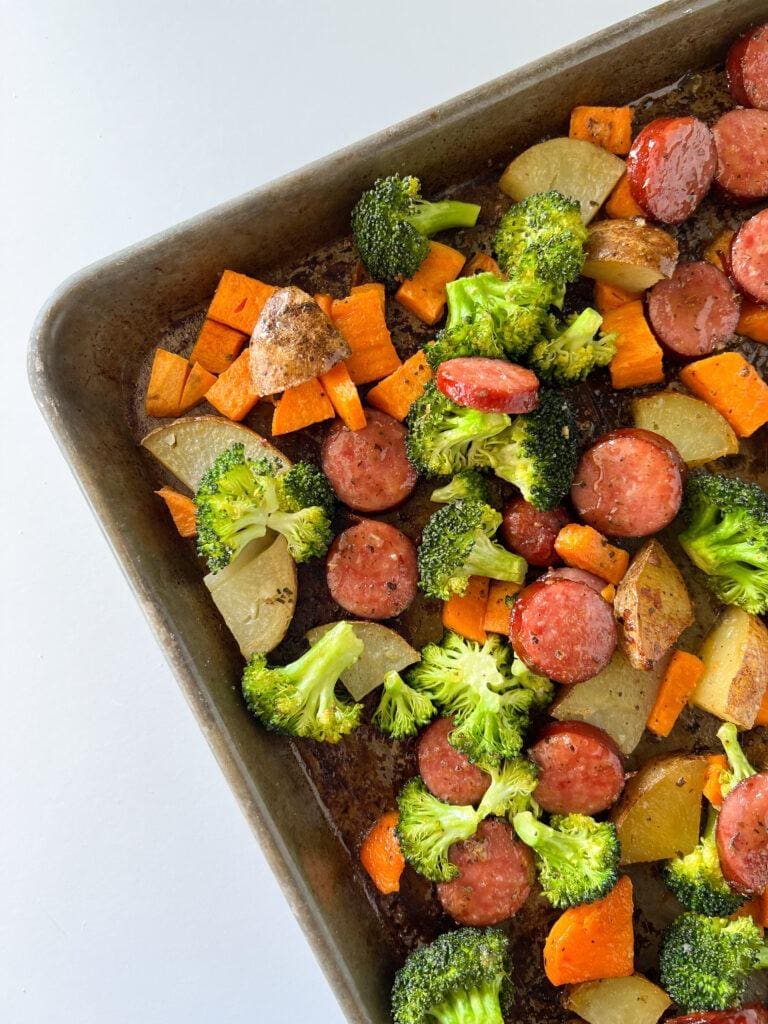 Honey, Garlic, and Herb Kielbasa and Vegetables