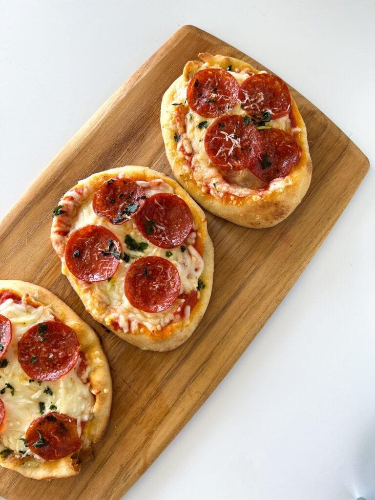 Mini Naan Pepperoni Pizzas