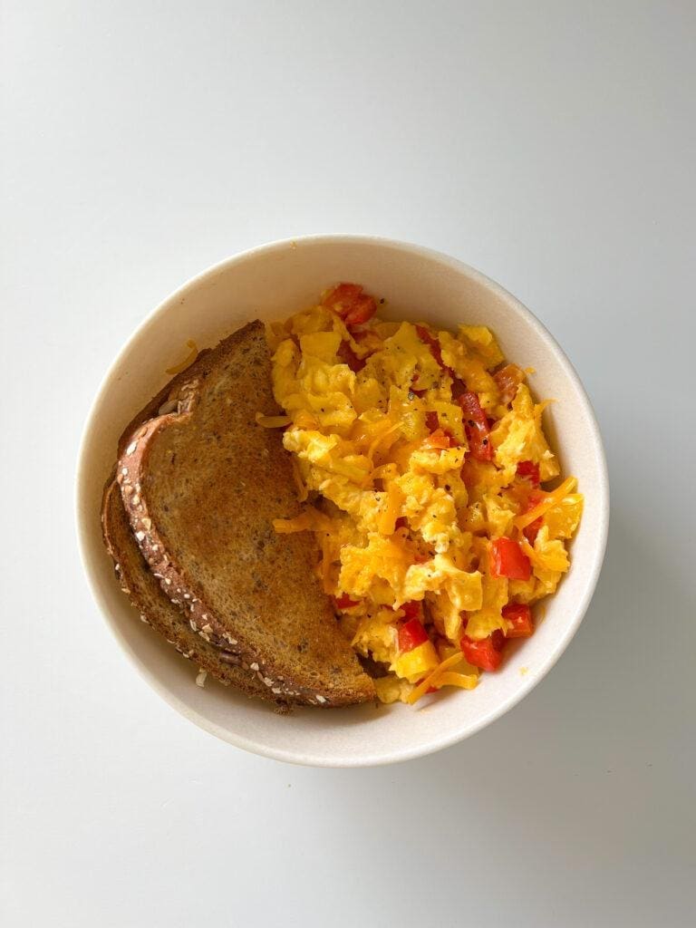Cheesy Egg Breakfast Bowl
