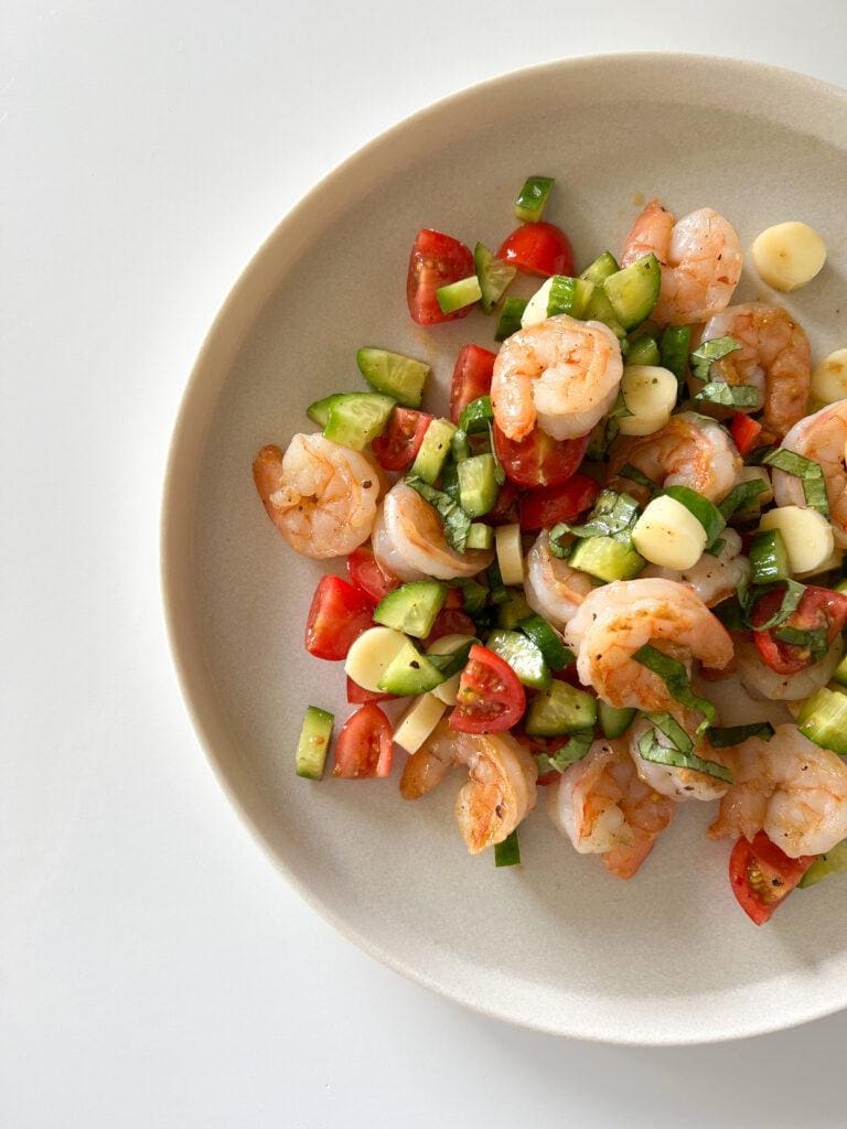 5 Min Shrimp Caprese