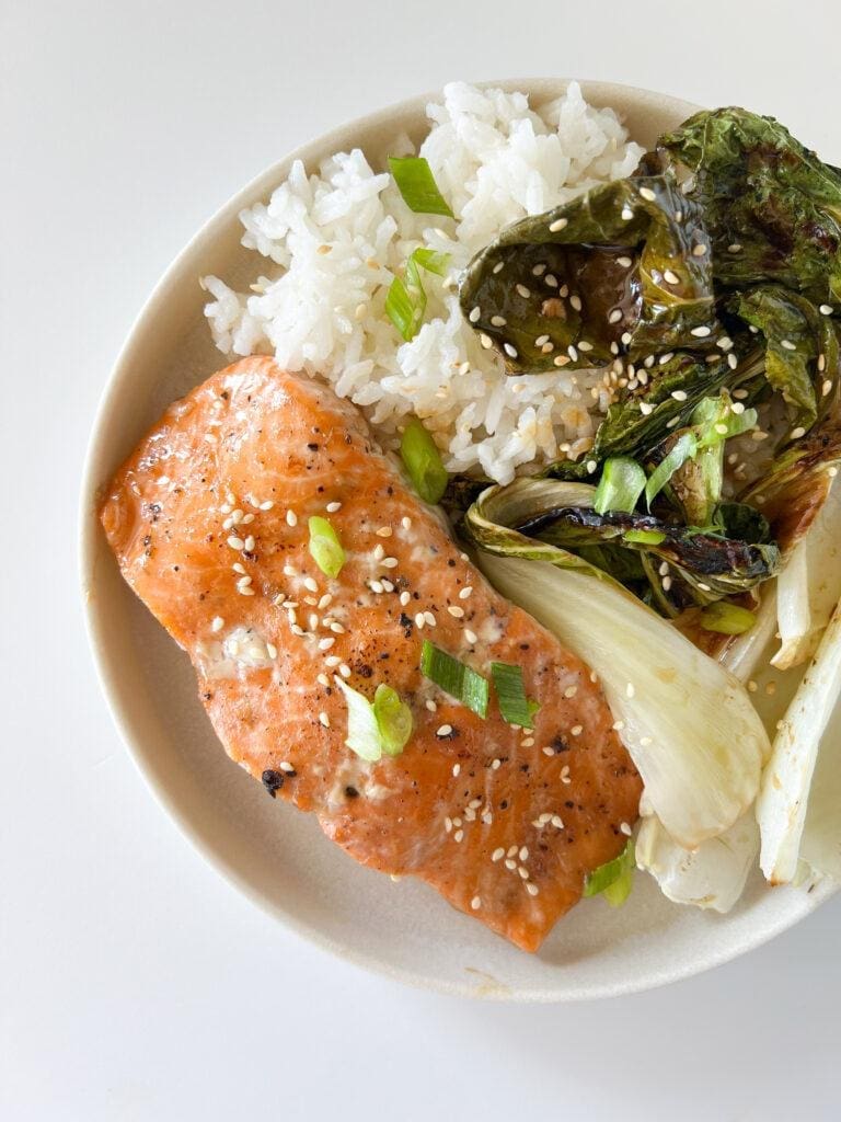 1 Pan Teriyaki Salmon (or Tofu) and Bok Choy