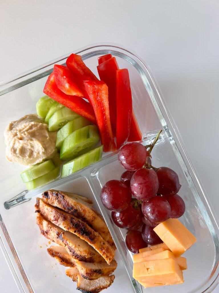 Chicken and Hummus Lunch Box