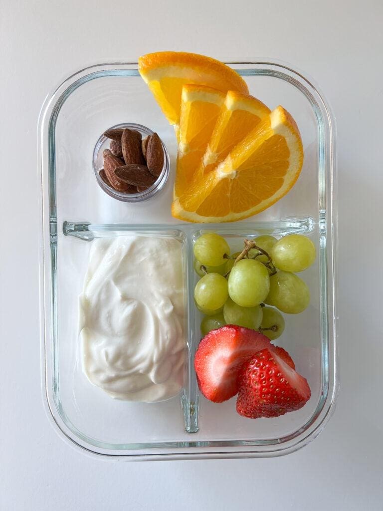 Greek Yogurt and Fruit Snack/Breakfast Box