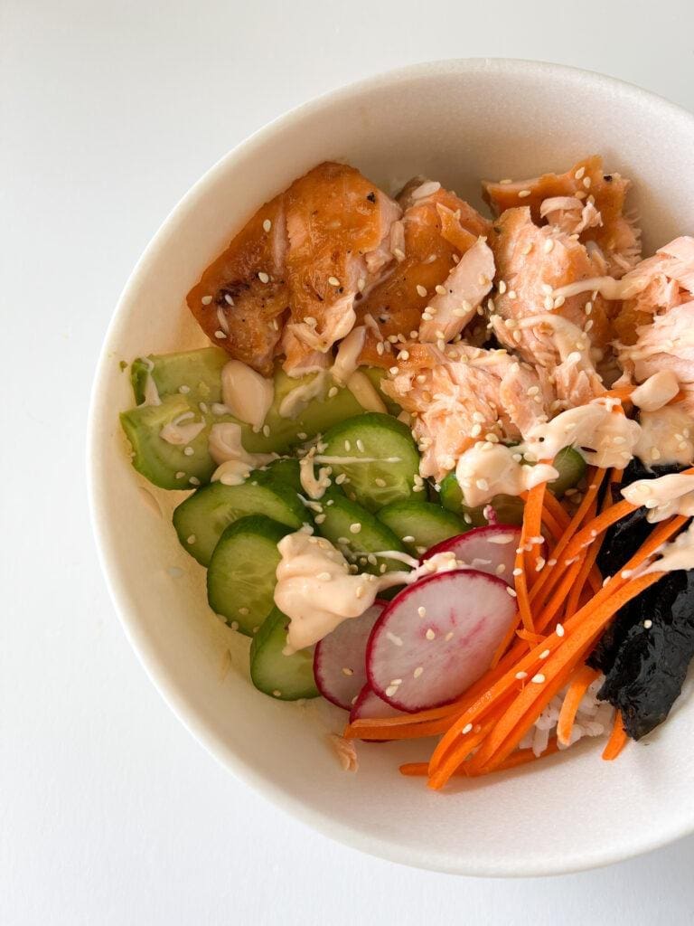 Salmon Bowl with Spicy Mayo