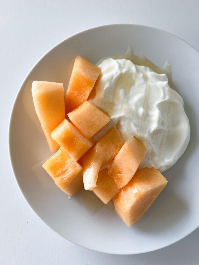 Greek Yogurt, Cantaloupe, and Honey