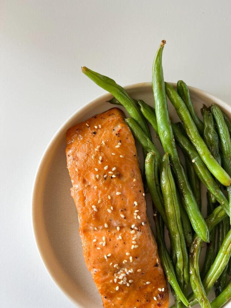 Simple Miso Salmon and Green Beans