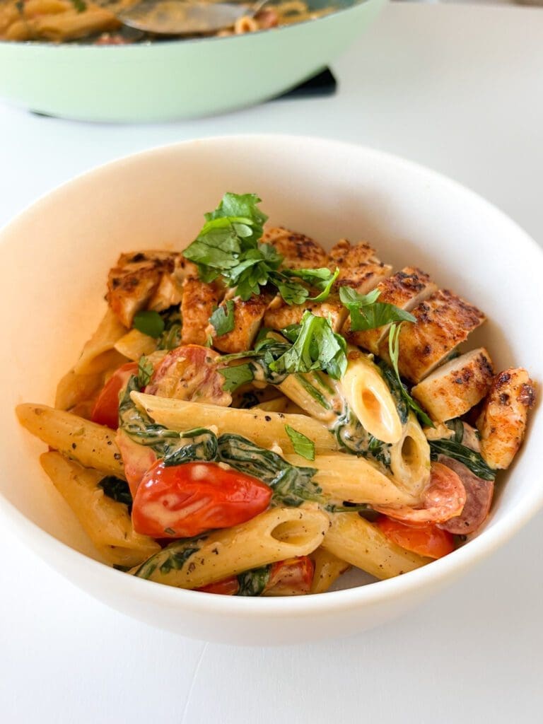 Cajun Chicken Spinach Tomato Pasta