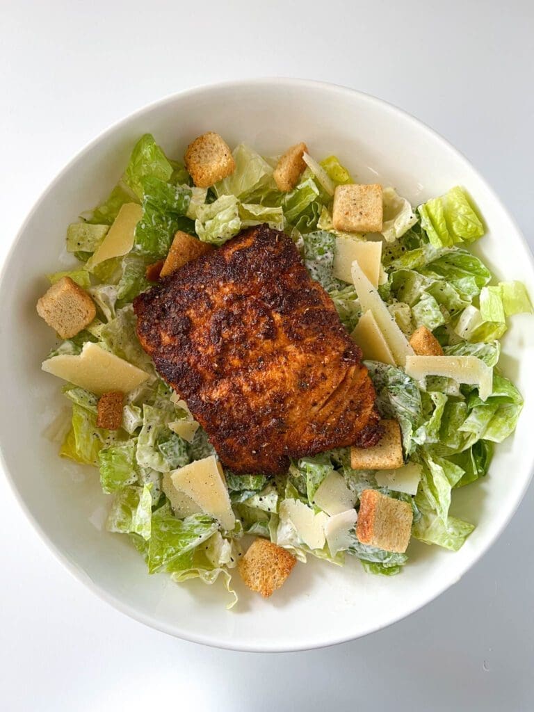 Blackened Salmon Caesar Salad