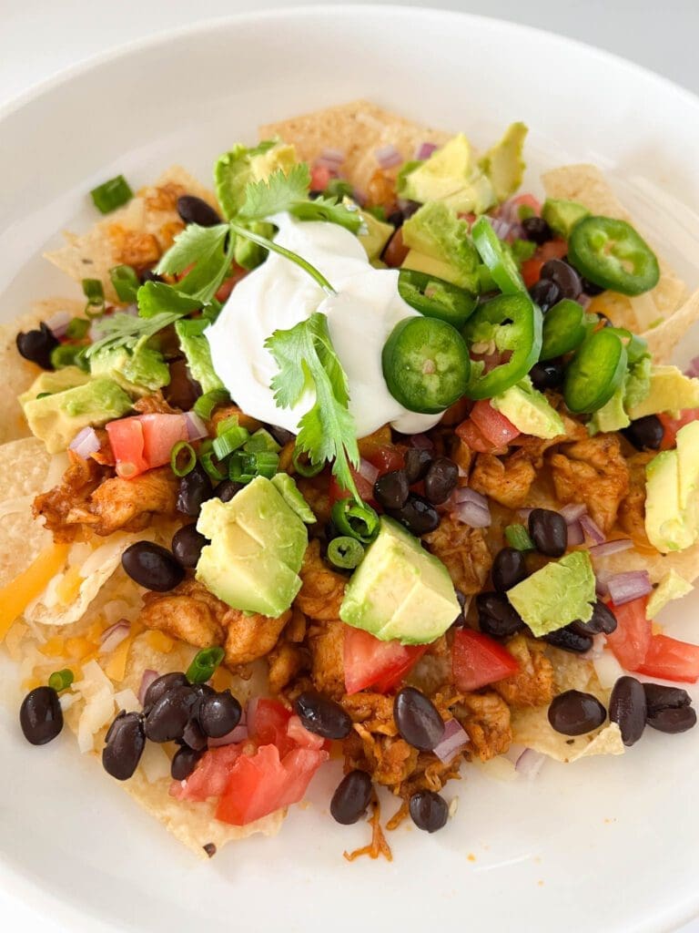 Loaded Veggie Chicken Nachos