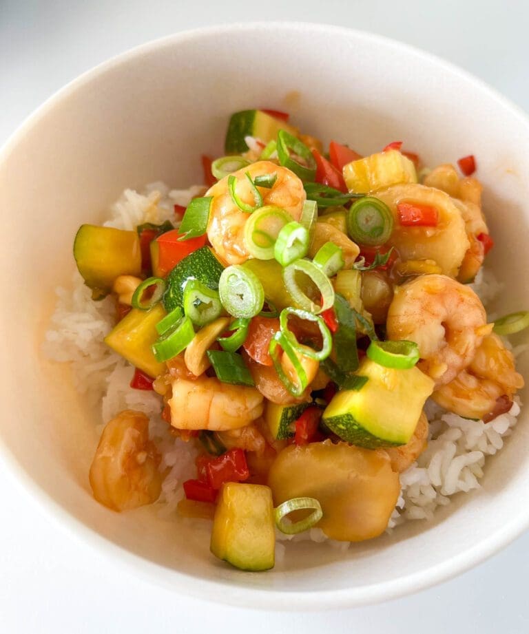 Healthier Kung Pao Shrimp Stir-Fry
