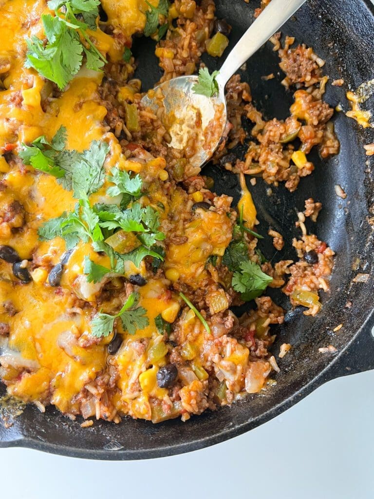 Cheesy Veggie Taco Skillet