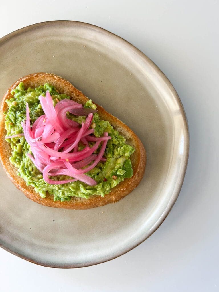 Avocado Toast with Pickled Red Onions