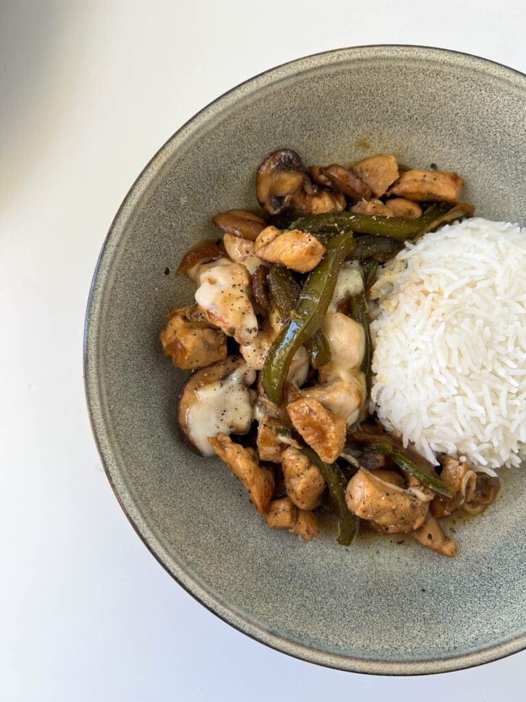Chicken Philly Stir-Fry with Rice