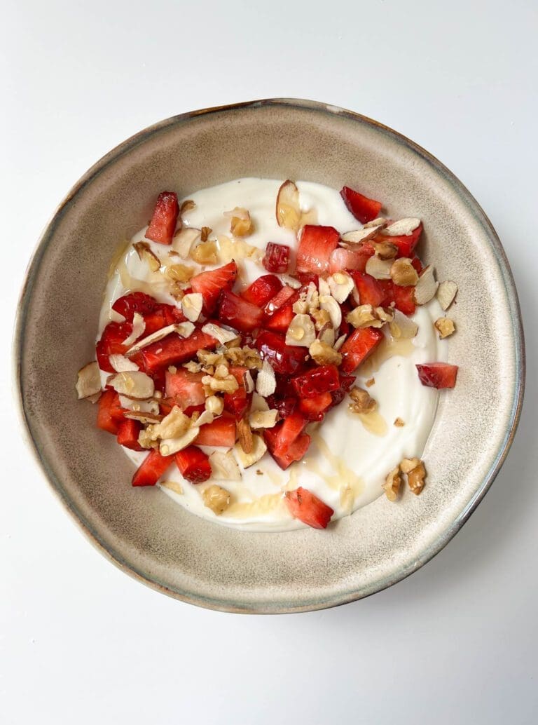 Strawberry Nut Yogurt Bowl