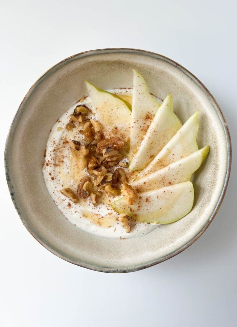 Walnut Pear Yogurt Bowl