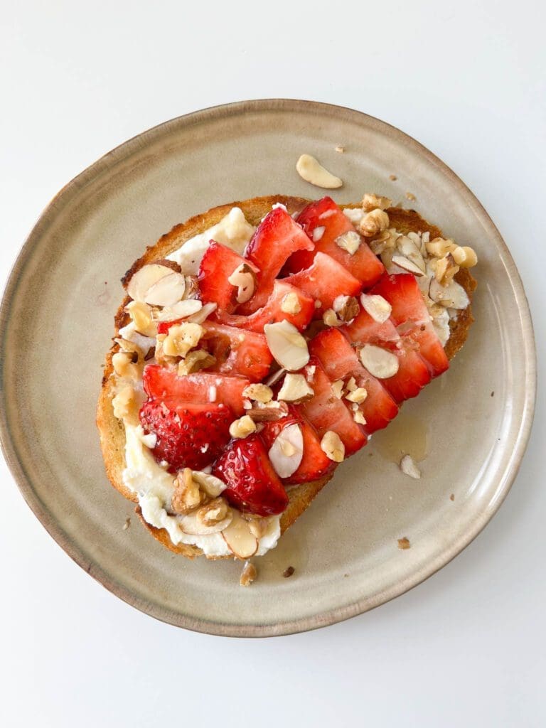 Ricotta Strawberry Honey Toast