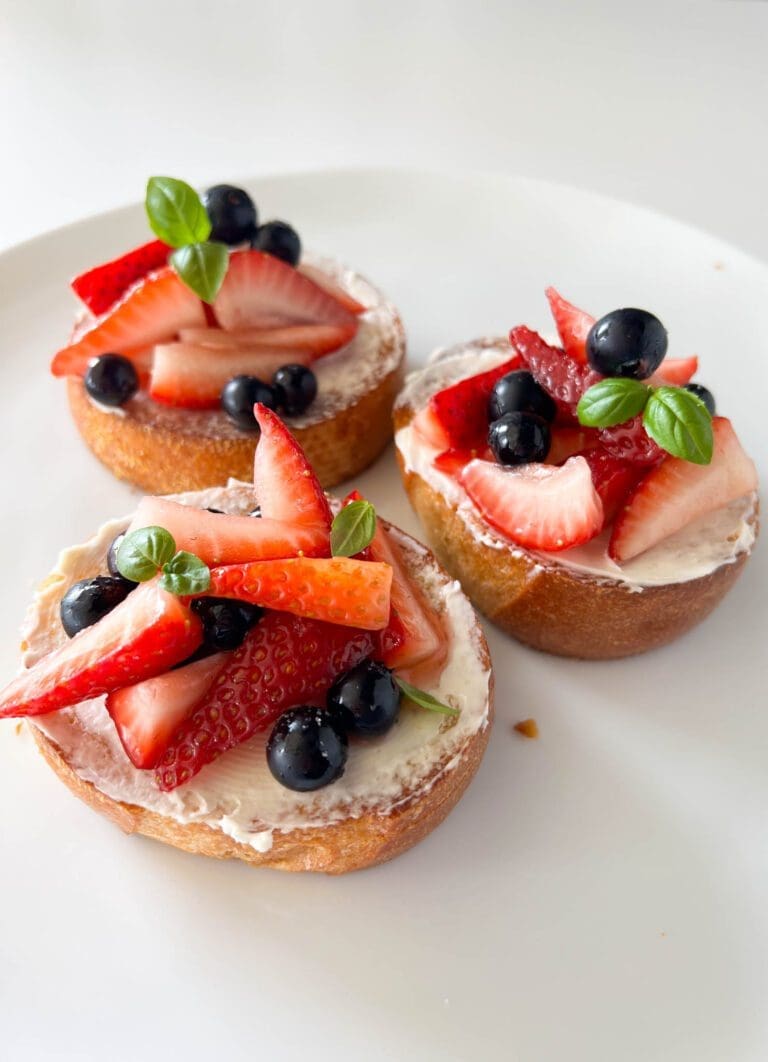 Cream Cheese and Berry Toast