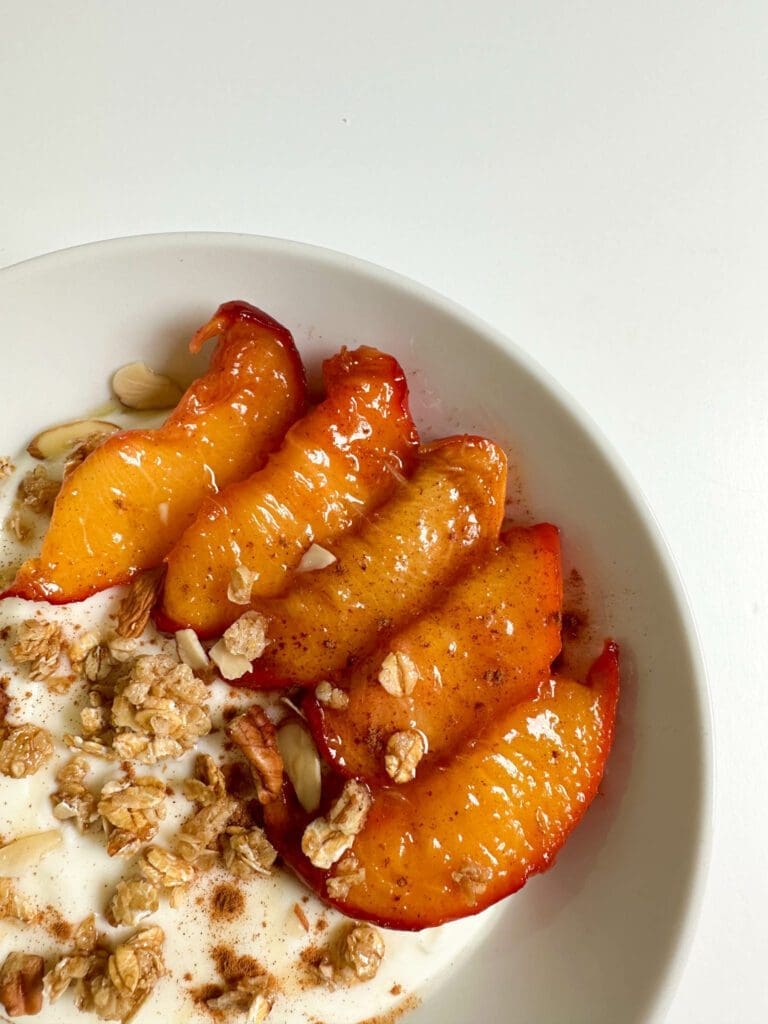 Caramelized Peach Parfait