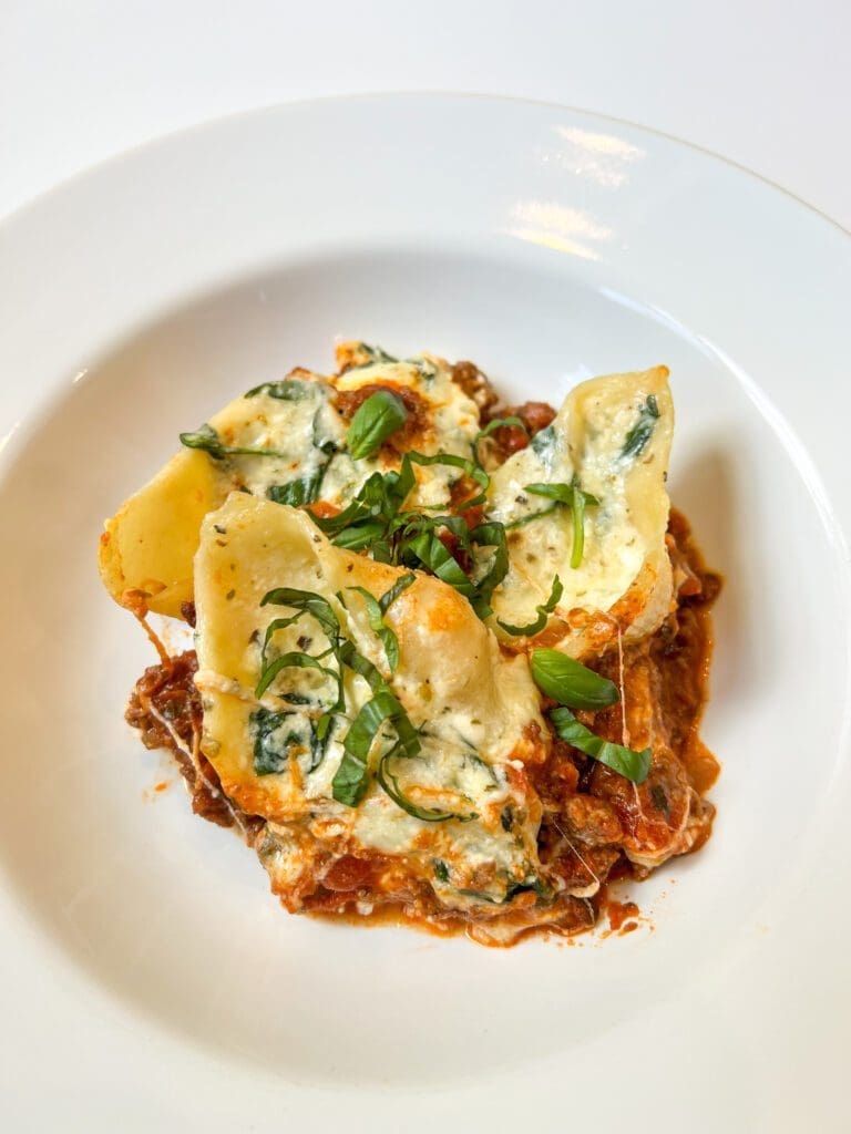 Stuffed Pasta Shells and Meat Sauce