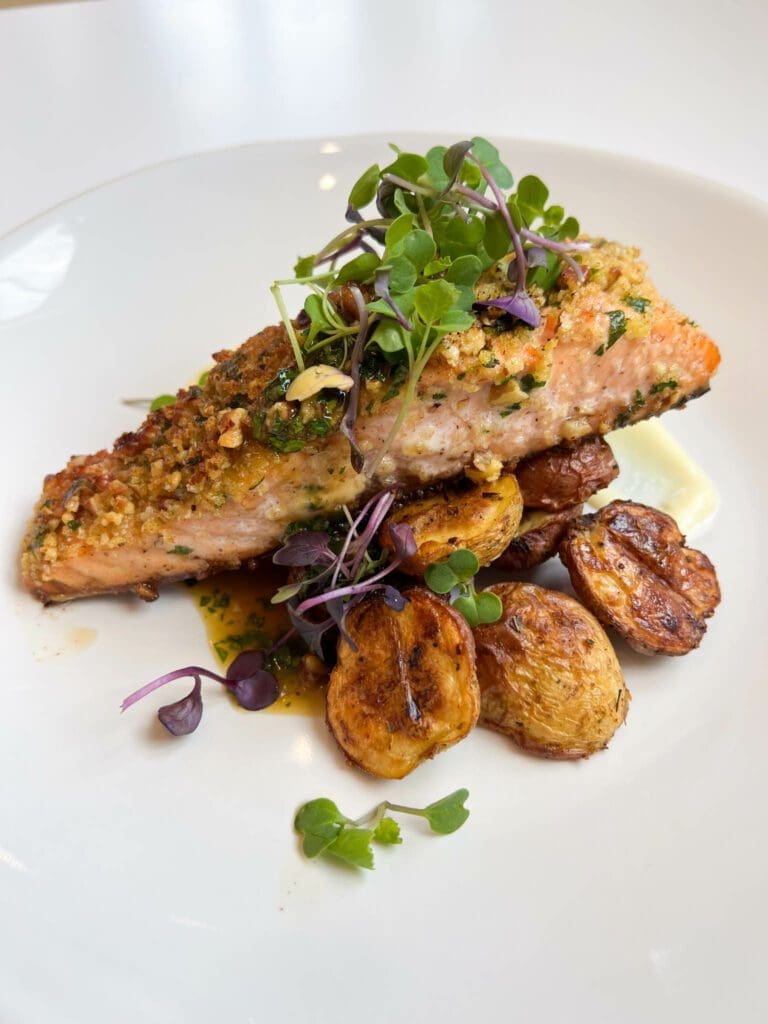Pecan Crusted Salmon with Maple Glaze