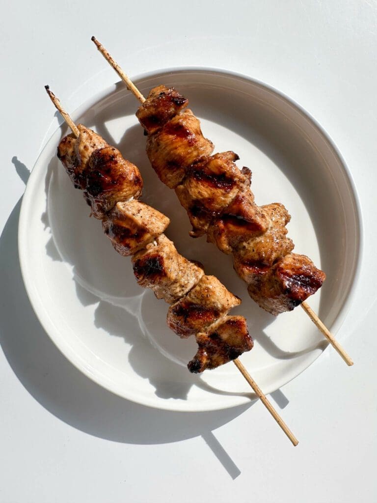 Chicken Skewers with Maple Mustard Sauce