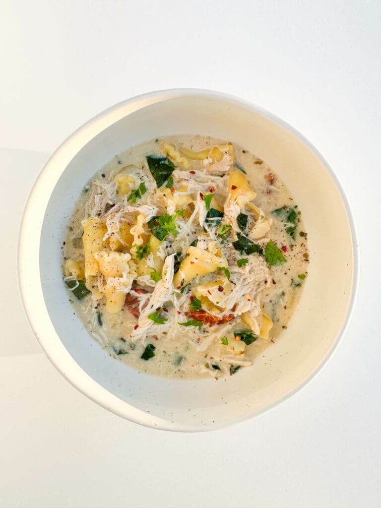 White Chicken Lasagna Soup