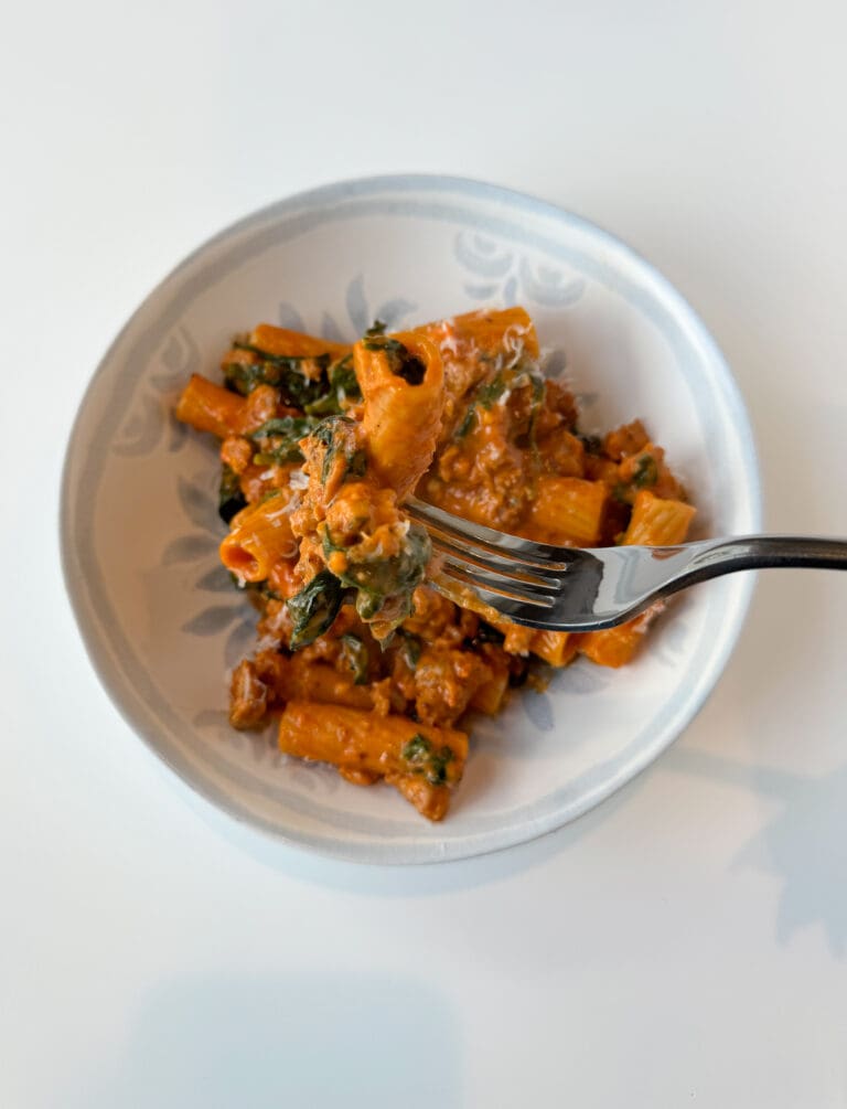 One Pot Spinach Sausage Pasta
