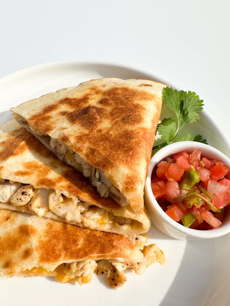 Grilled Chicken Quesadilla w/ Fresh Salsa
