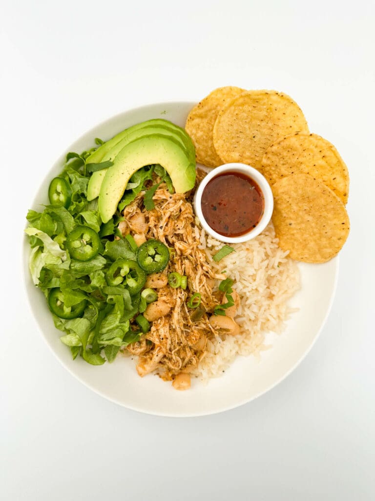 Crockpot White Chicken Chili Bowl