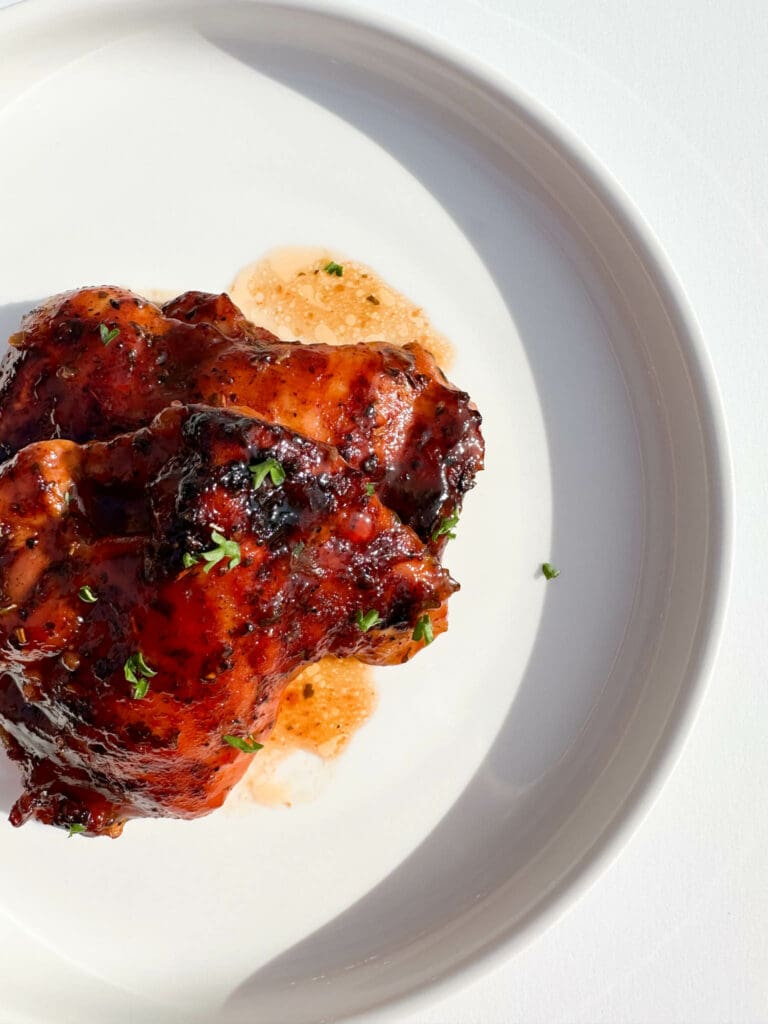 Boneless Baked Caribbean BBQ Chicken Thighs