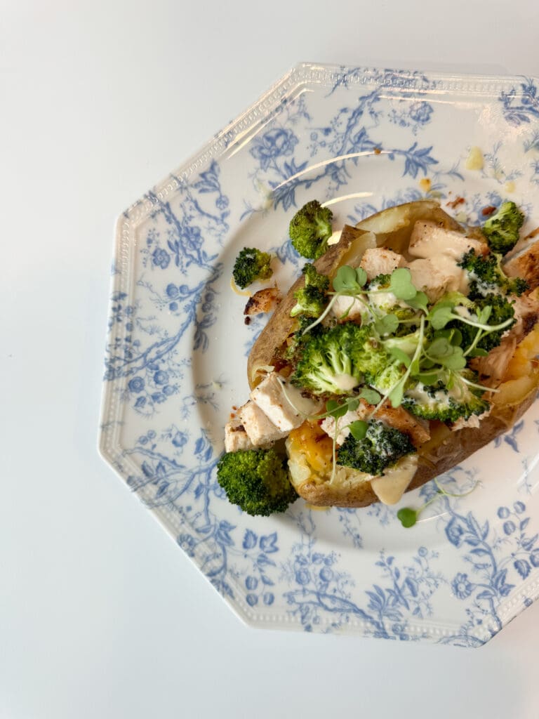 Cheesy Chicken and Broccoli Baked Potato