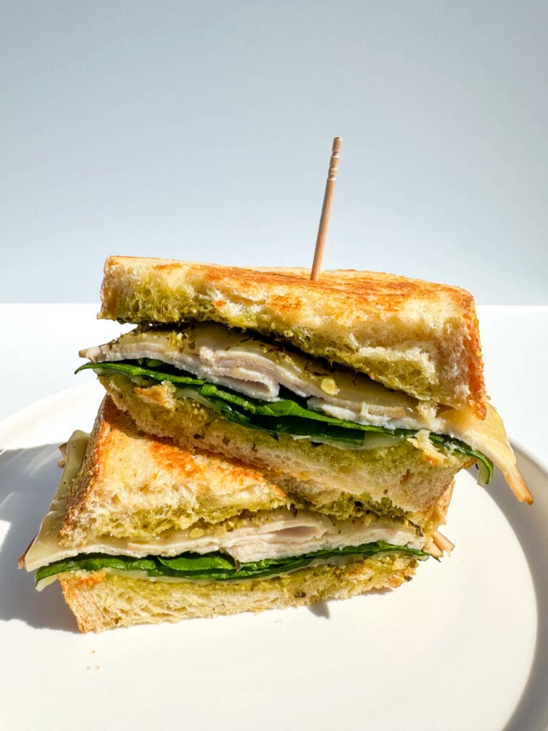 Turkey Pesto Spinach Sandwich