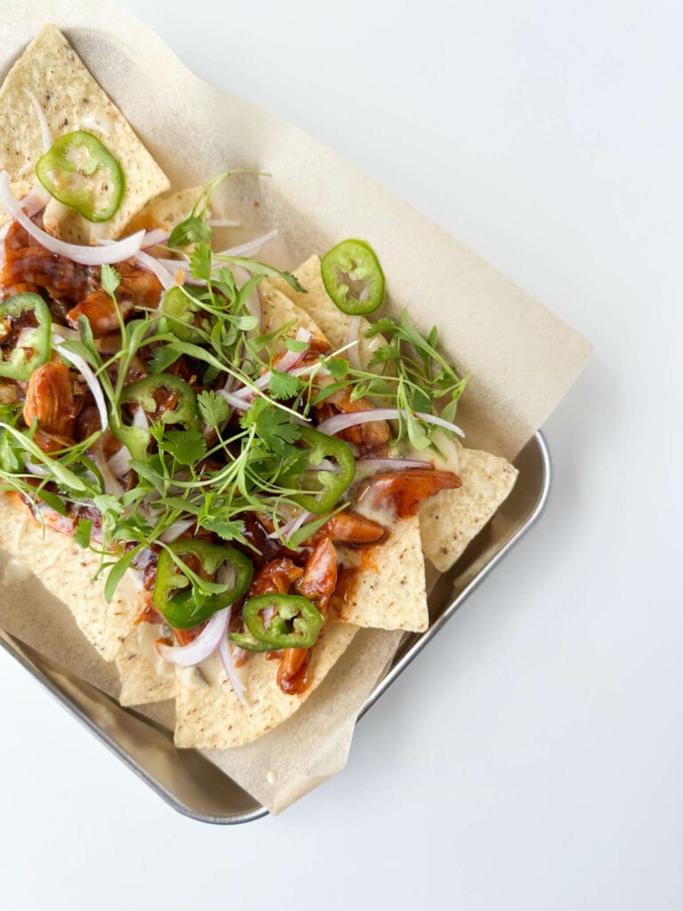 Single Serve BBQ Nachos