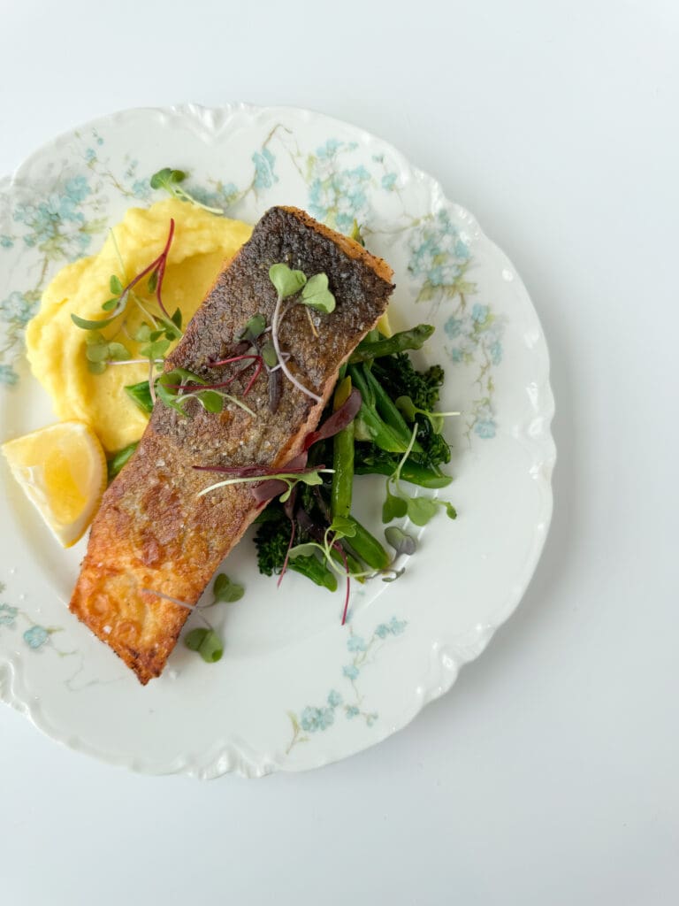 Simple Crispy Skin Salmon Dinner