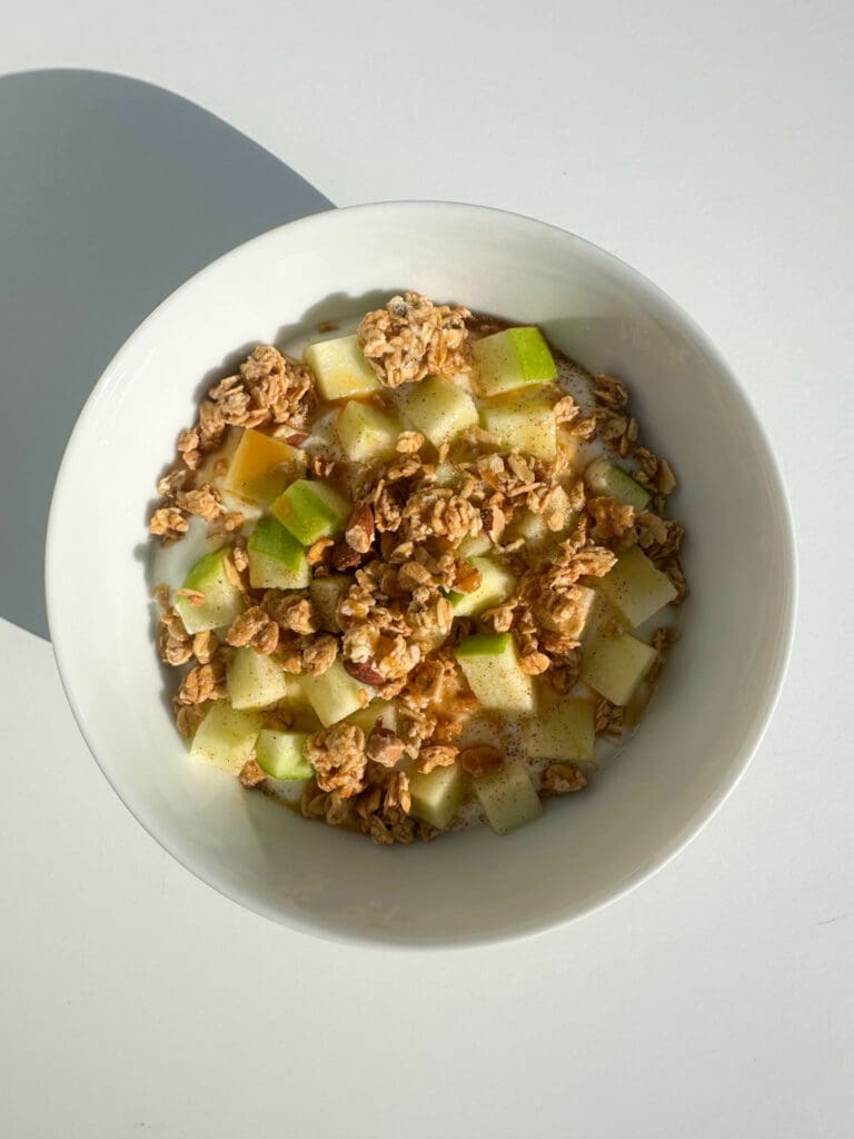 Caramel Apple Granola Bowl