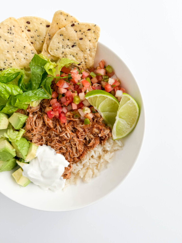 Crockpot Chicken Tinga Bowl