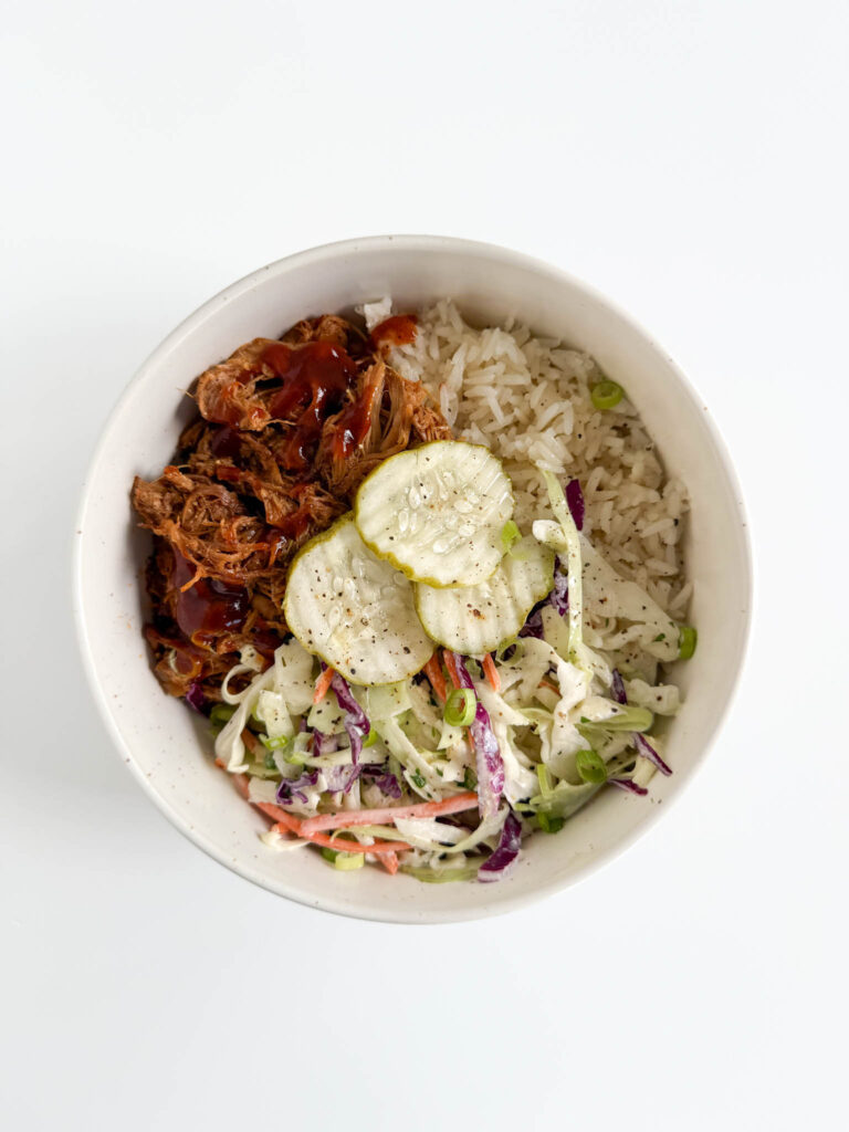 Crockpot Pulled Pork Bowl
